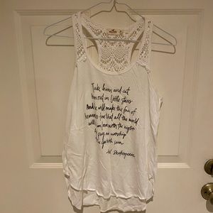 Hollister tank with quote